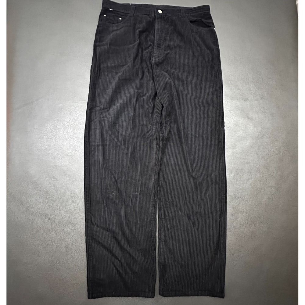 Vintage GAP Corduroy Pants Mens 38x36 Black Baggy Loose 1990s Skater Streetwear